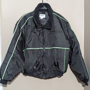 Midwest By Fox Point Vintage Jacket, Size: XL, Black With Green Stripes